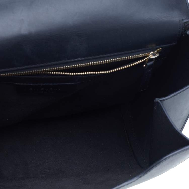 Pre Owned Givenchy Black Leather Pandora Box Medium Shoulder Bag
