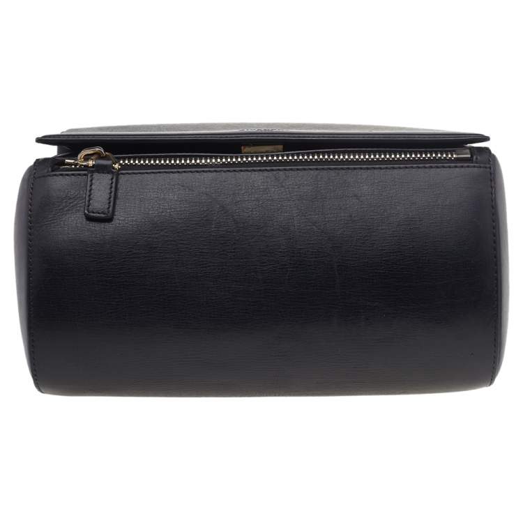 Pre Owned Givenchy Black Leather Pandora Box Medium Shoulder Bag