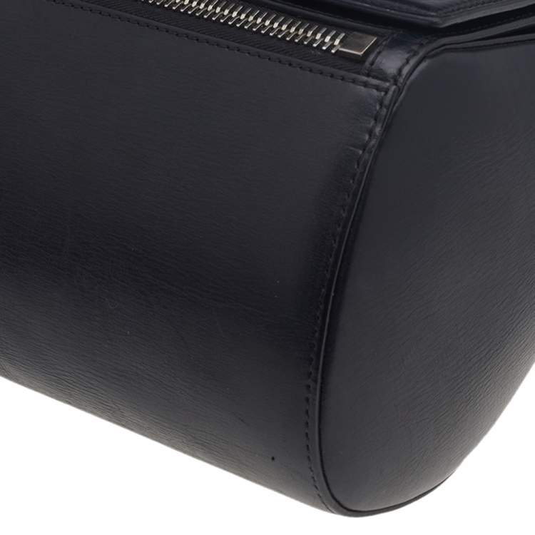 Pre Owned Givenchy Black Leather Pandora Box Medium Shoulder Bag
