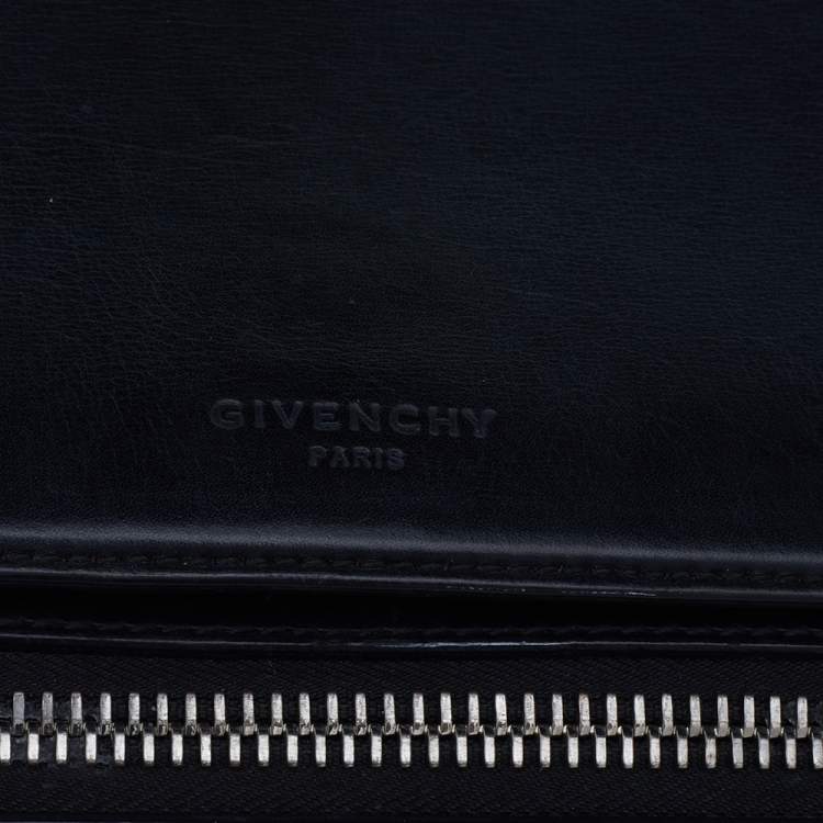 Pre Owned Givenchy Black Leather Pandora Box Medium Shoulder Bag