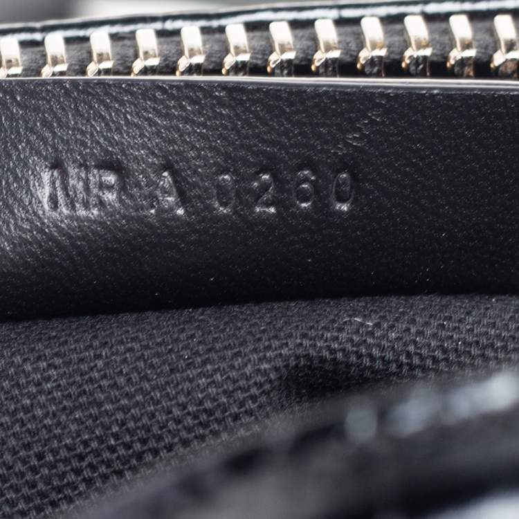 Pre Owned Givenchy Black Glossy Croc Embossed Leather Mini Antigona Satchel