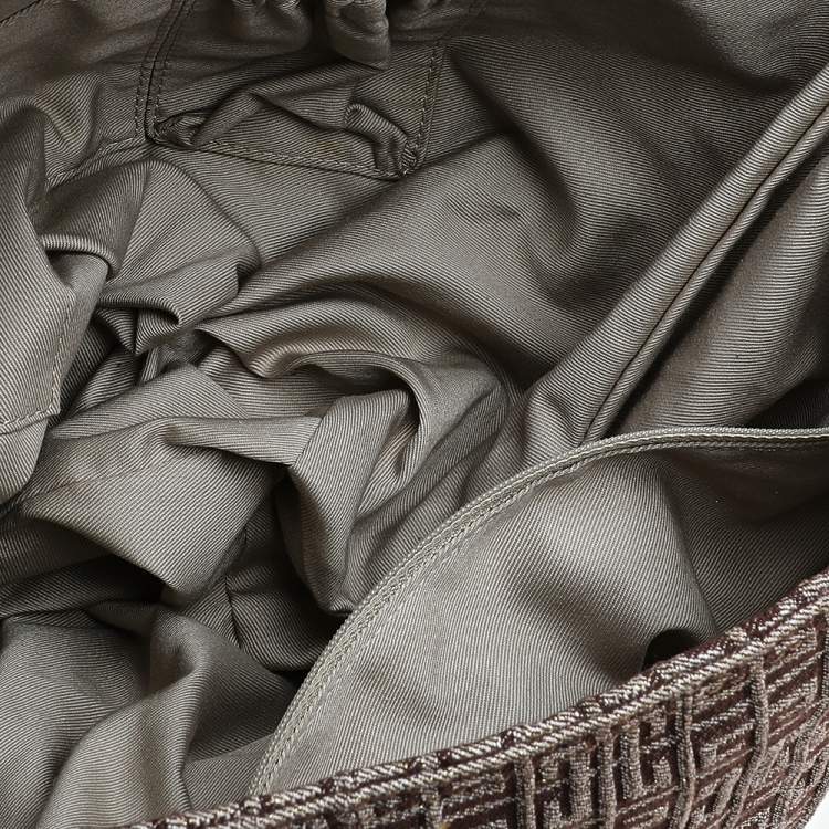 Pre Owned Givenchy Brown Monogram Canvas and Patent Leather Tote