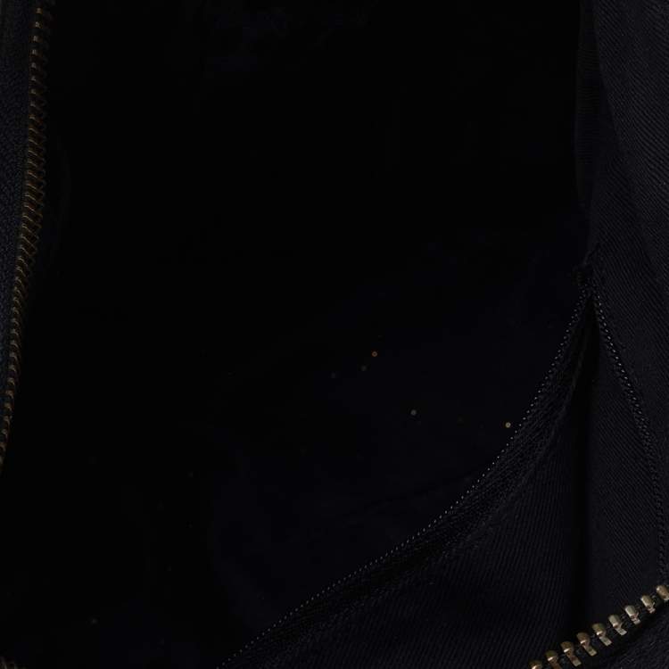 Pre Owned Givenchy Black Leather And Canvas Buckle Hobo