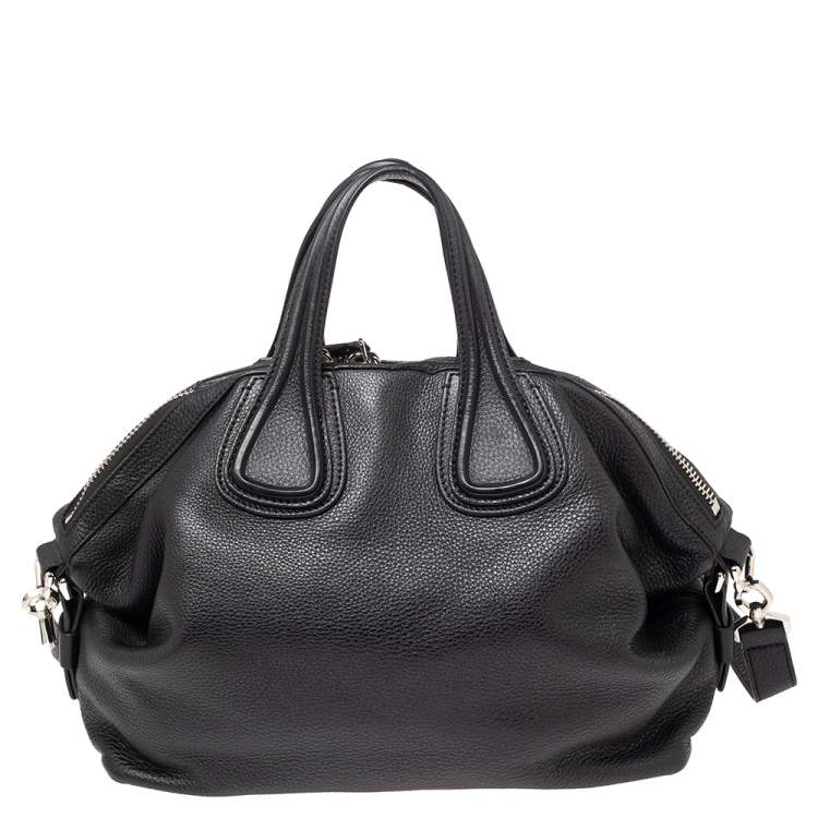 Pre Owned Givenchy Black Leather Medium Nightingale Satchel
