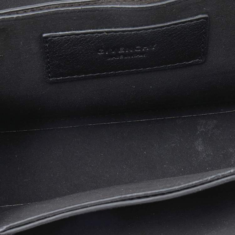 Pre Owned Givenchy Black Leather And Suede Small GV3 Shoulder Bag