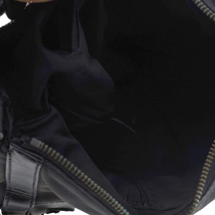 Pre Owned Givenchy Black Canvas And Leather Hobo