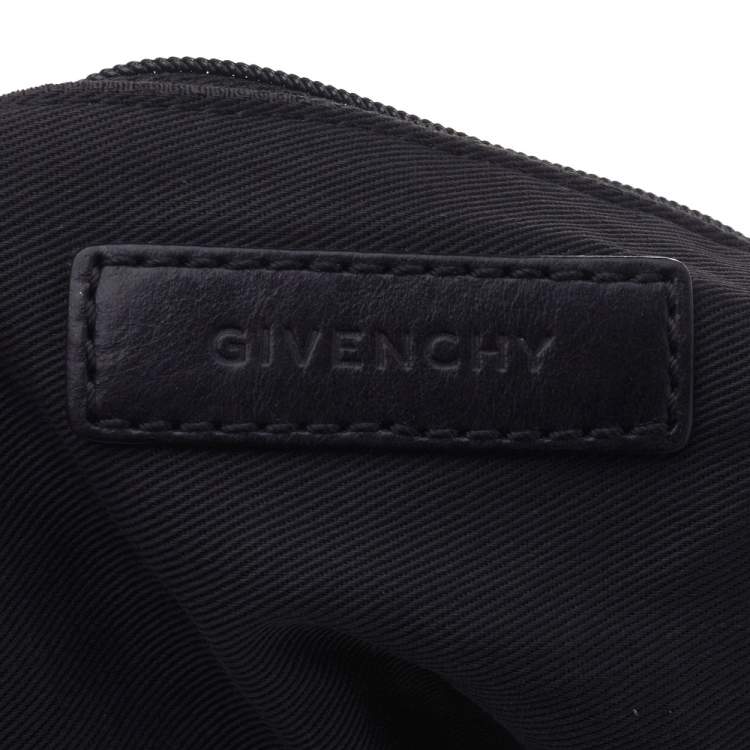 Pre Owned Givenchy Black Canvas And Leather Hobo