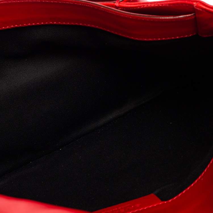 Pre Owned Givenchy Red Leather Antigona Envelope Clutch
