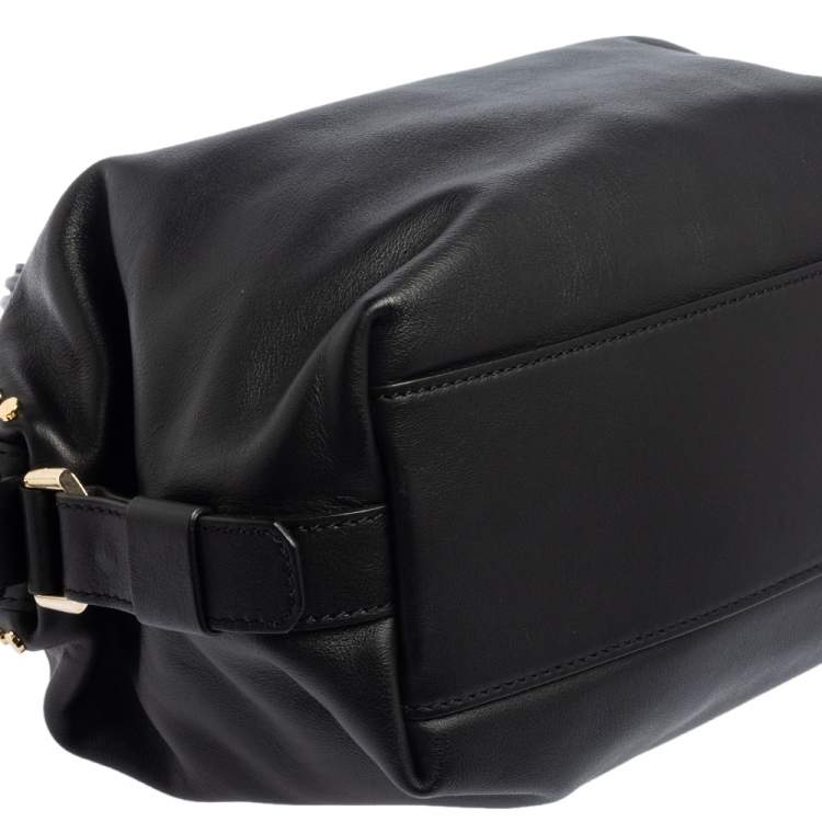 Pre Owned Givenchy Black Leather Nightingale Studded Satchel
