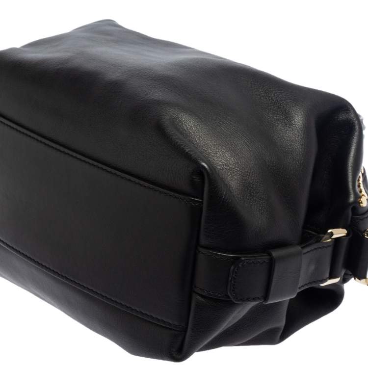 Pre Owned Givenchy Black Leather Nightingale Studded Satchel