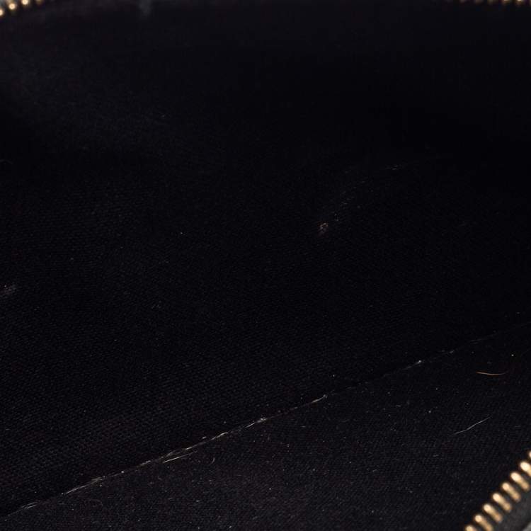 Pre Owned Givenchy Black Printed Leather Flat Clutch