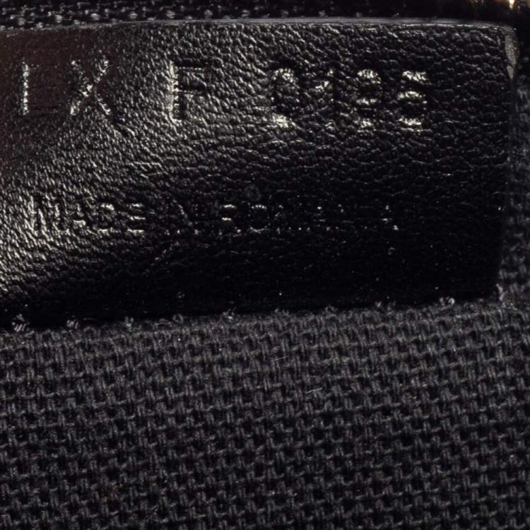 Pre Owned Givenchy Black Printed Leather Flat Clutch
