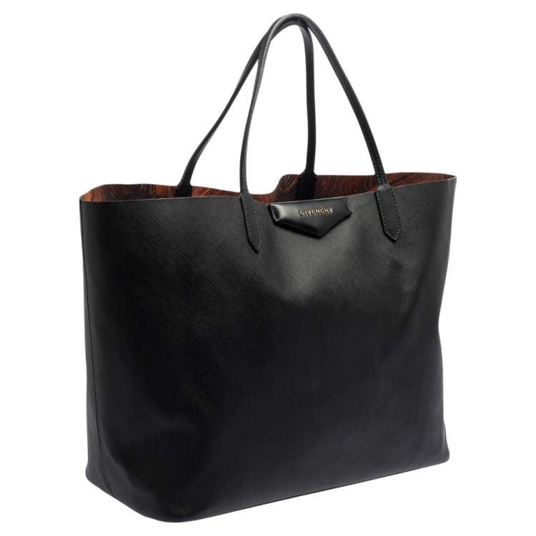 Pre Owned Givenchy Black Coated Canvas Large Antigona Shopping Tote