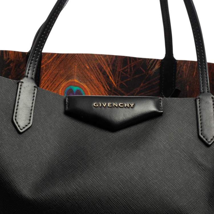 Pre Owned Givenchy Black Coated Canvas Large Antigona Shopping Tote
