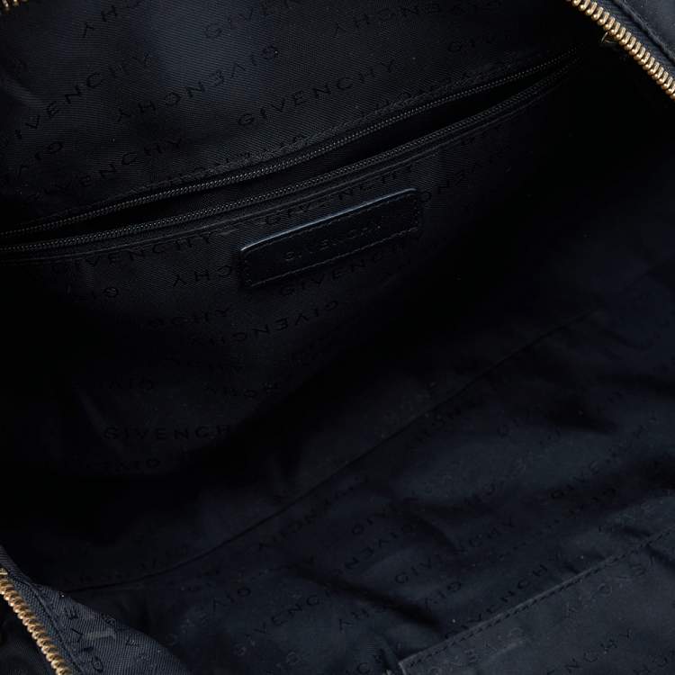Pre Owned Givenchy Black Nylon And Leather Satchel
