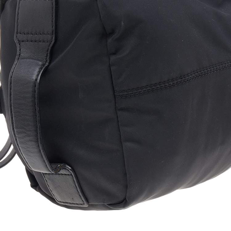 Pre Owned Givenchy Black Nylon And Leather Satchel
