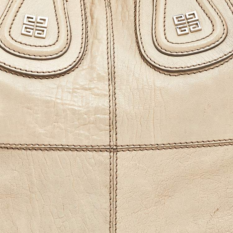 Pre Owned Givenchy Beige Leather Medium Nightingale Satchel