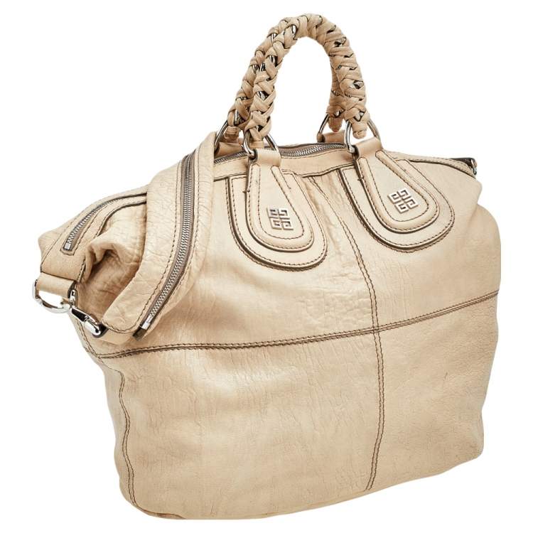 Pre Owned Givenchy Beige Leather Medium Nightingale Satchel
