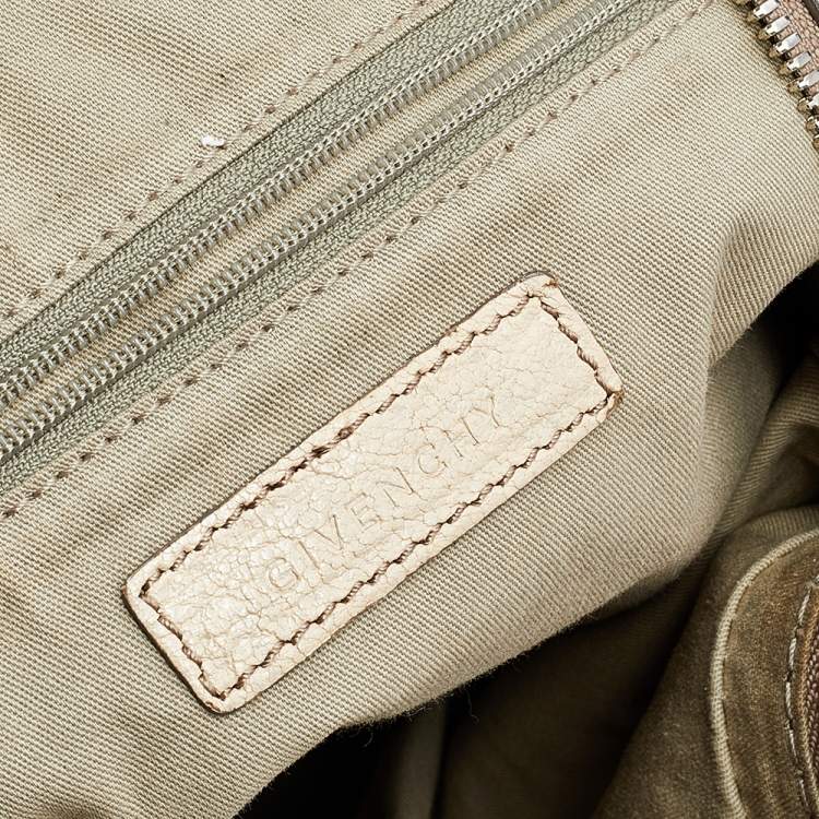 Pre Owned Givenchy Beige Leather Medium Nightingale Satchel