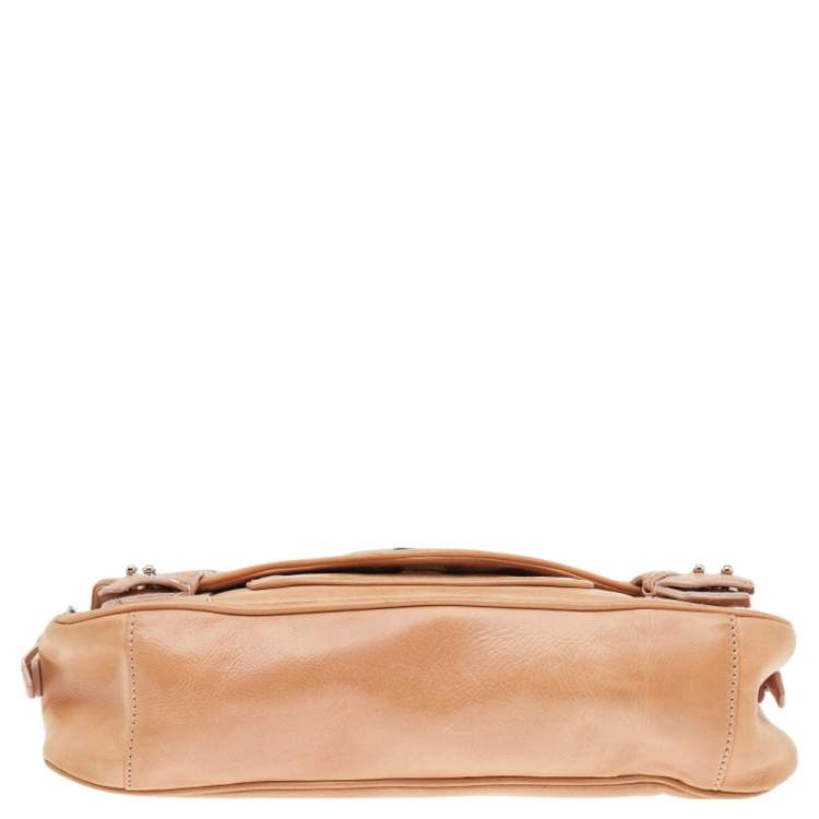 Pre Owned Givenchy Beige Leather Shoulder Bag