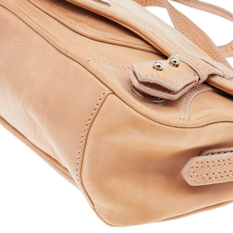 Pre Owned Givenchy Beige Leather Shoulder Bag