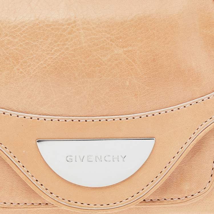 Pre Owned Givenchy Beige Leather Shoulder Bag