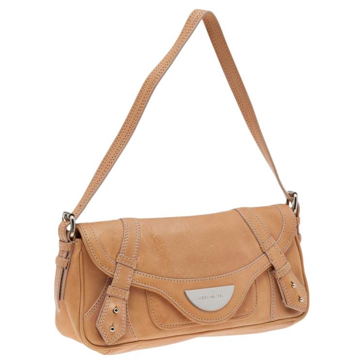 Pre Owned Givenchy Beige Leather Shoulder Bag