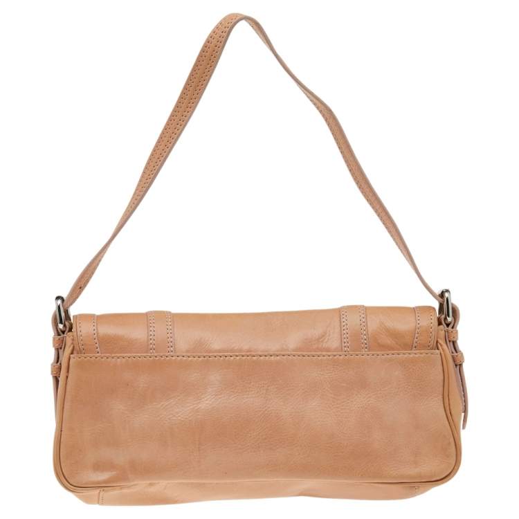 Pre Owned Givenchy Beige Leather Shoulder Bag