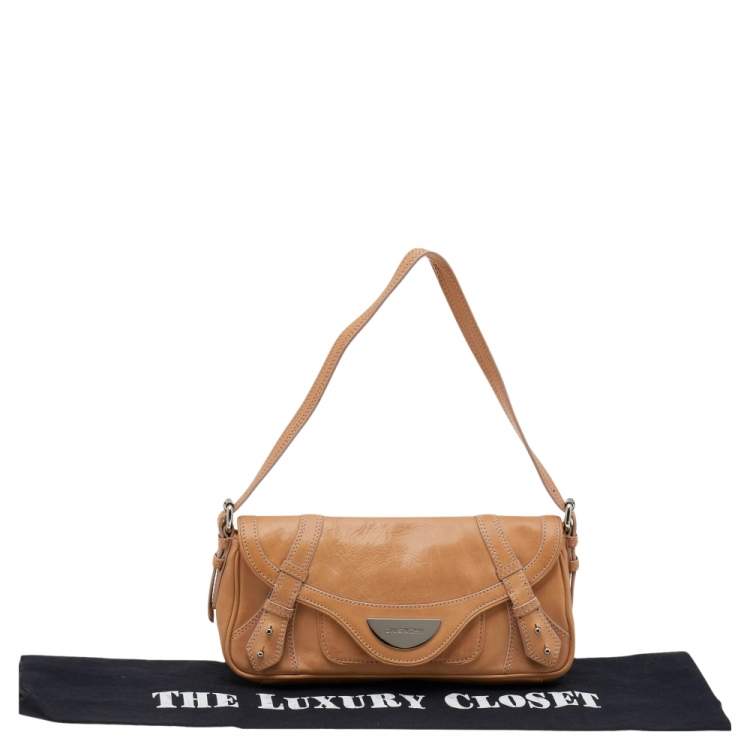 Pre Owned Givenchy Beige Leather Shoulder Bag