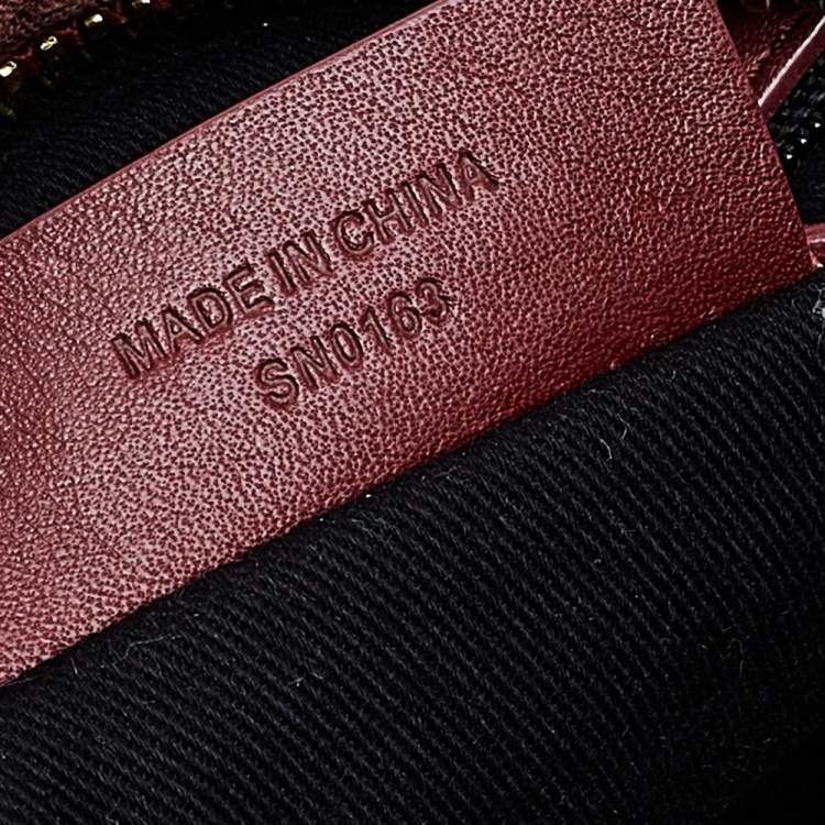 Pre Owned Givenchy Burgundy Monogram Canvas and Leather Hobo