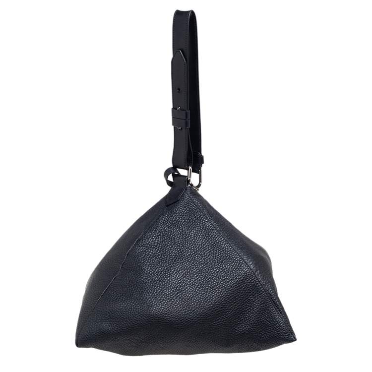 Pre Owned Givenchy Black Leather Large Triangle Pouch