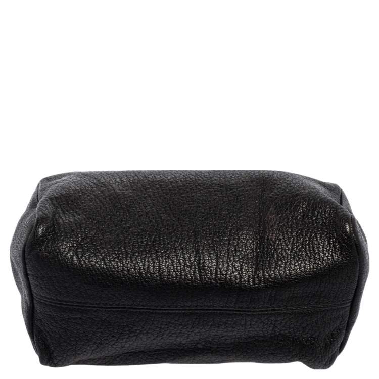 Pre Owned Givenchy Black Leather Pandora Wristlet Pouch