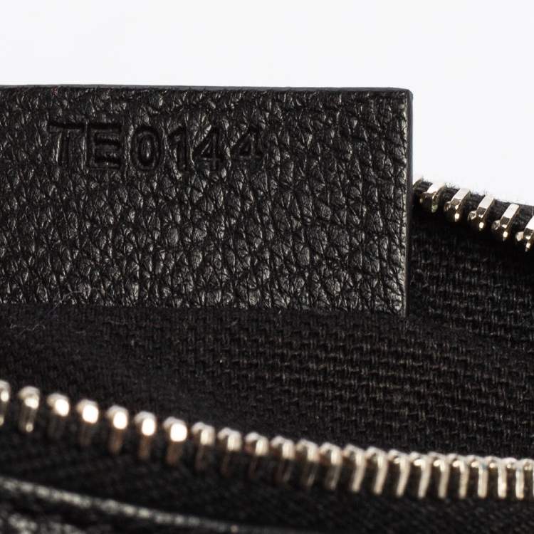 Pre Owned Givenchy Black Leather Pandora Wristlet Pouch