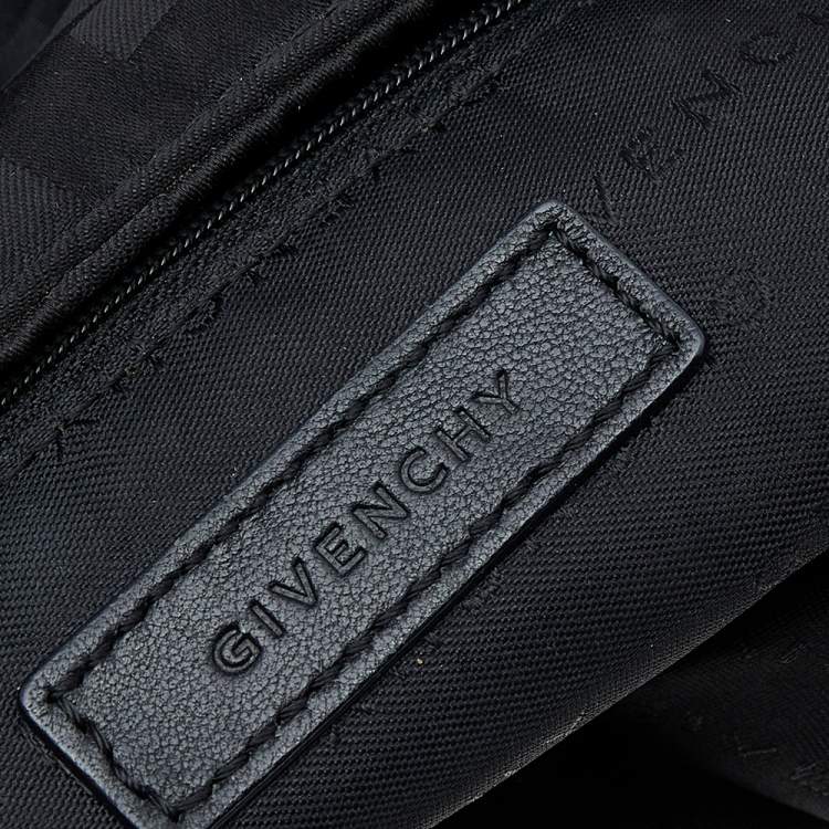 Pre Owned Givenchy Black Signature Nylon and Leather Hobo