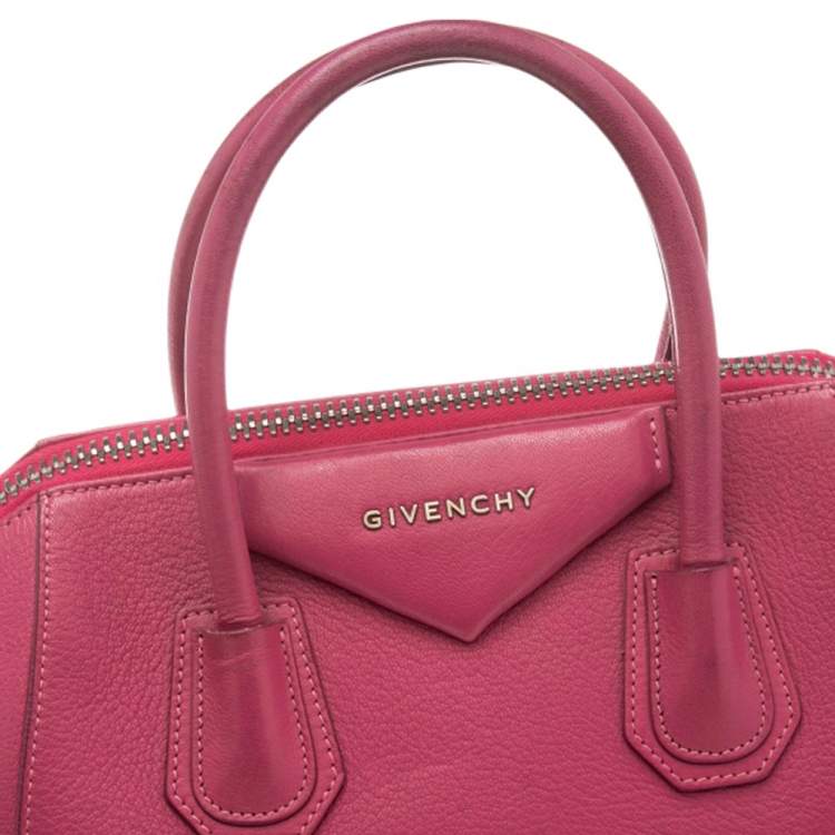 Pre Owned Givenchy Pink  Leather Small Antigona Satchel