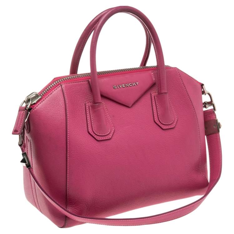 Pre Owned Givenchy Pink  Leather Small Antigona Satchel