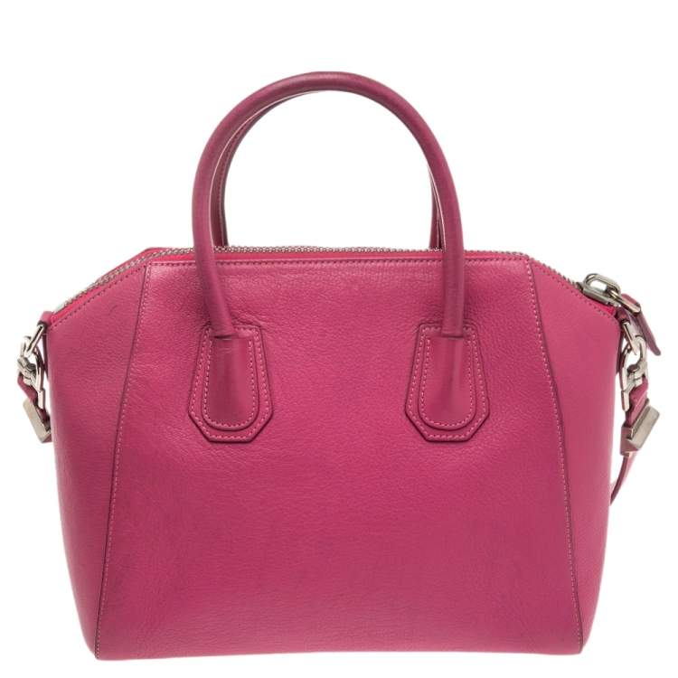 Pre Owned Givenchy Pink  Leather Small Antigona Satchel