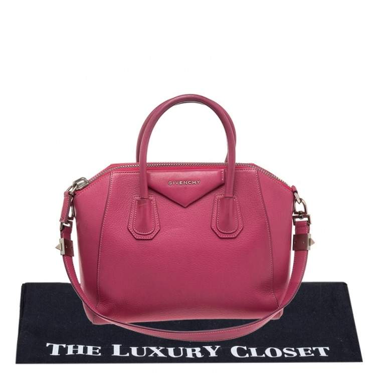 Pre Owned Givenchy Pink  Leather Small Antigona Satchel