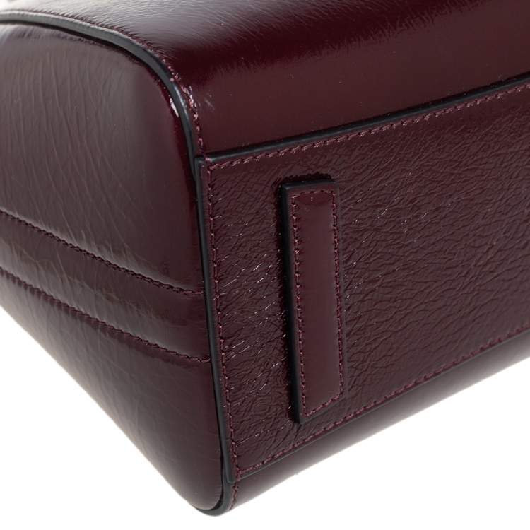مملوكة مسبقًا Givenchy Burgundy Glossy Leather Mini Antigona Satchel