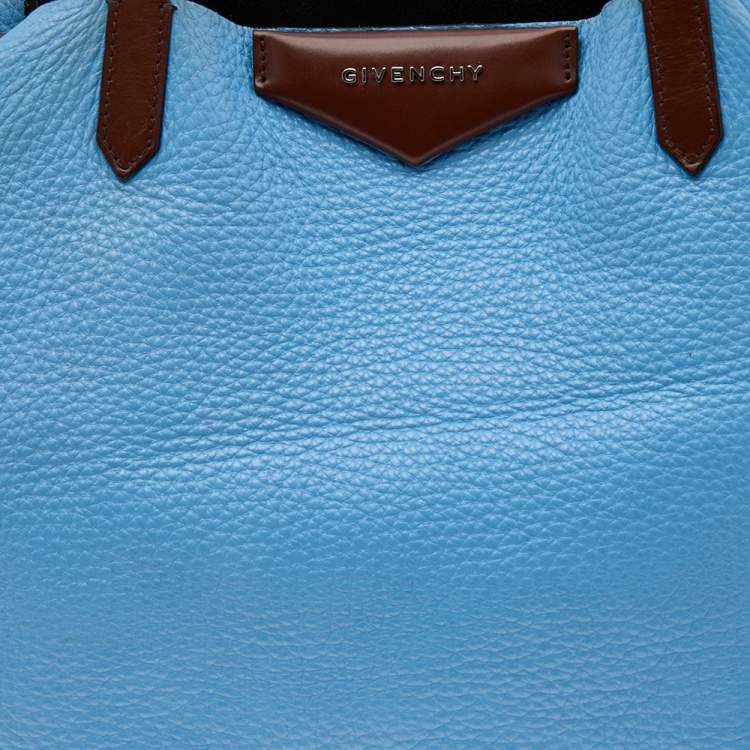 Pre Owned Givenchy Blue/Brown Leather Large Antigona Shopper Tote