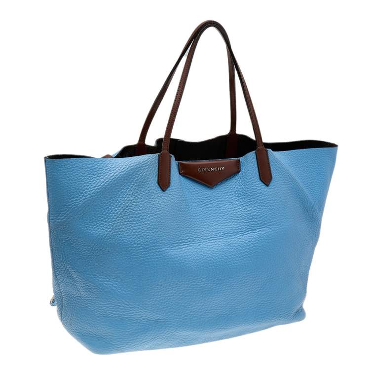 Pre Owned Givenchy Blue/Brown Leather Large Antigona Shopper Tote