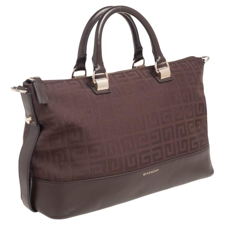 مملوكة مسبقًا Givenchy Brown Monogram Canvas and Leather Satchel