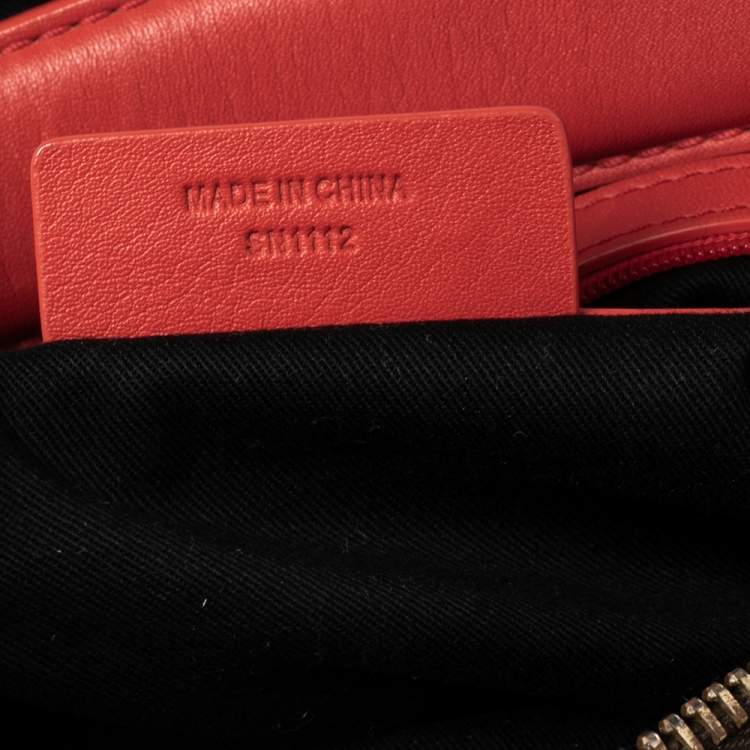 Pre Owned Givenchy Brown/Red Monogram Canvas and Leather Hobo
