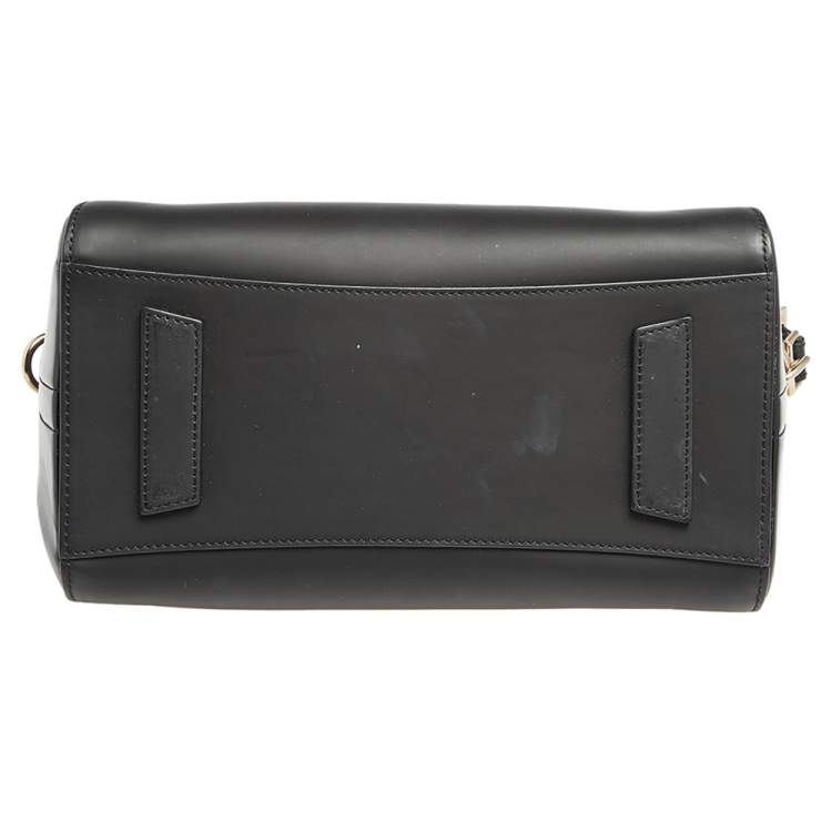 Pre Owned  Givenchy Black Leather and Patent Leather Small Antigona Satchel