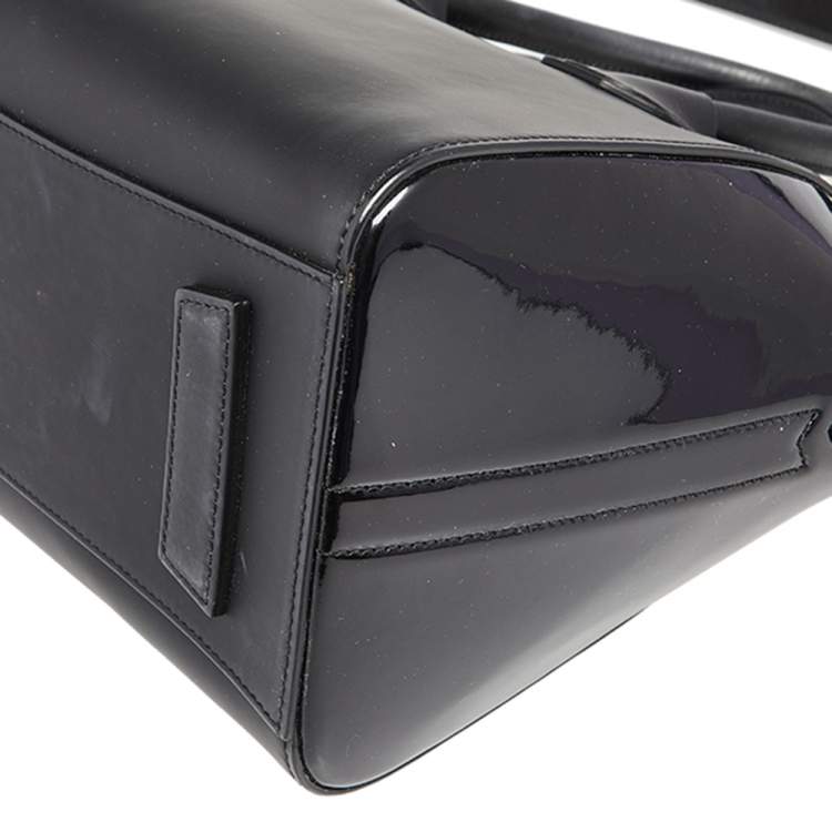 Pre Owned  Givenchy Black Leather and Patent Leather Small Antigona Satchel
