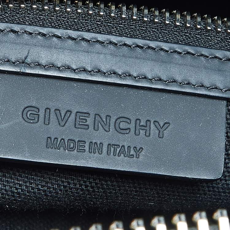 Pre Owned  Givenchy Black Leather and Patent Leather Small Antigona Satchel