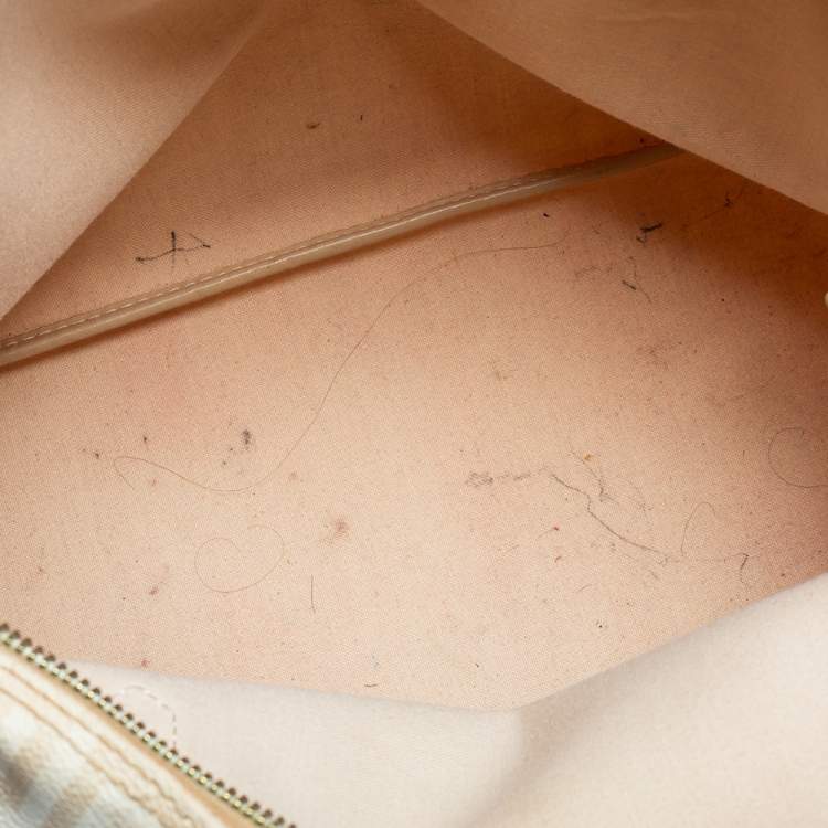 Pre Owned Givenchy Beige and White Monogram Shoulder Bag