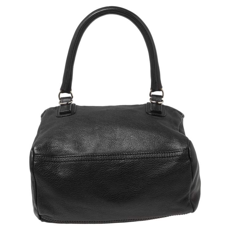 Pre Owned Givenchy Black Leather Small Pandora Messenger Bag