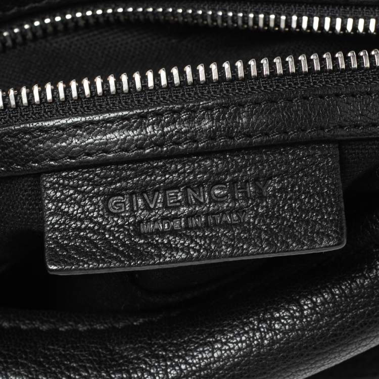 Pre Owned Givenchy Black Leather Small Pandora Messenger Bag