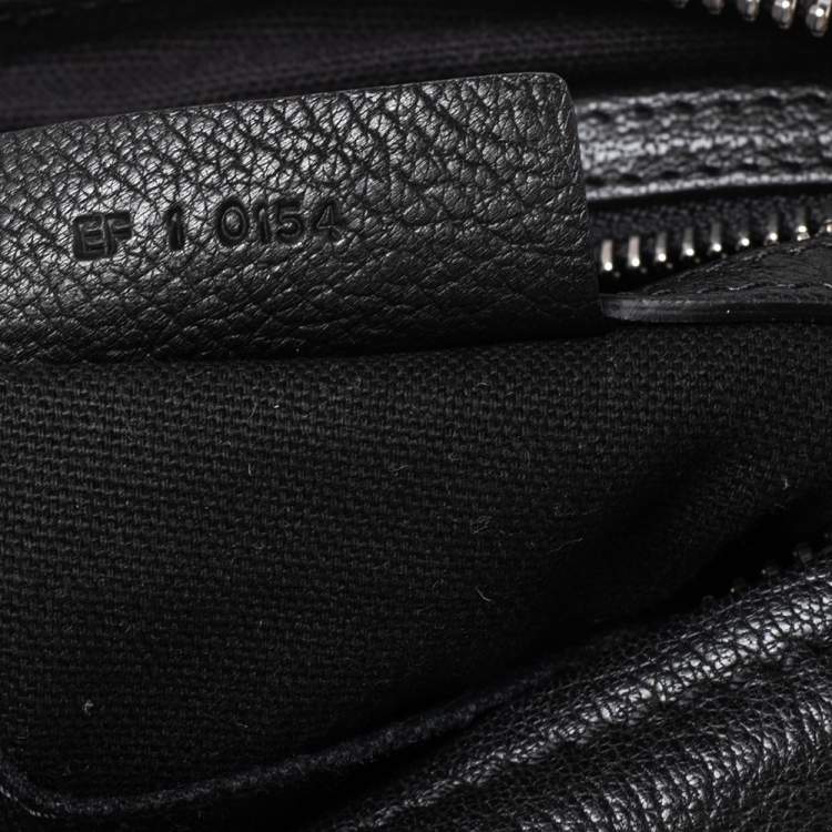 Pre Owned Givenchy Black Leather Small Pandora Messenger Bag